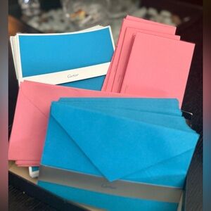 Cartier Vintage Luxury Card And Envelope Stationary Set